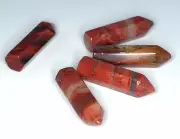 31X8MM BRECCIATED JASPER GEMSTONE BROWN POINT LOOSE BEADS 2 BEADS