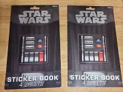 Star Wars Stickers 2 Books Darth Vader Yoda Storm Trooper C3PO R2D2 Droid