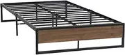 Artiss Single Metal Bed Frame(Base Only), Metal Platform Bed with Easy Assembly, Heavy-Duty Metal Slats with Under Bed Storage for Bedroom/Student Dormitories/Student Apartment, Black