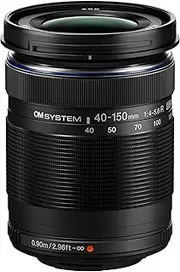 [OM SYSTEM] Olympus M.Zuiko Digital 40-150mm F4.0-5.6 R Black for Micro Four Thirds System Camera, 3.75x Zoom Lens, Portable Design