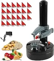 Electric Potato Peeler Rotato Express Stainless Steel Automatic Rotating Fruits Fruit Potato Peeler Vegetables Cutter Apple Paring Machine Kitchen Peeling Tool with 10 Replacement Blades