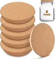 6 Pcs Cork Lids Canning Jar Lids Wood Tapered Cork Plugs Glass Jar Wine Bottl...
