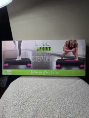 Nicole Miller Aerobic Exercise Step Deck, Adjustable Platform with Risers