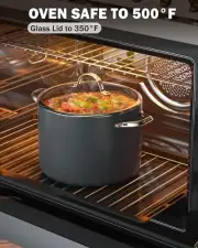 Kitchen Cookware Sets, Nonstick Hard Anodized Pots and Pans Set Includes Saucepa