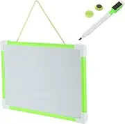Veemoon 1Set Erasable Double Sided Magnetic Note Board for Home Office Easy Wipe Scratch Resistant Hanging Whiteboard with Pen Magnetic Buckles for Adults