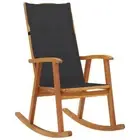 Rocking Chair With Cushions Solid Acacia Wood Frame Porch Patio Rocker Armchair