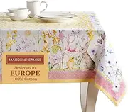 Maison d'Hermine Table Cloth Rectangle Table 100% Cotton 60 x 90 Inches Tablecloth Reusable Decorative for Dining Room, Farmhouse, Home, Party, Festive & Wedding Spring Summer - Easter Zest