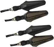 Motorcycle Turn Signals 12 Led Light Flowing Water Blinker Flashing Indicator Tail Stop Signal Daytime Running Lights.