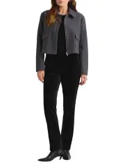 [David Lawrence] Cosmos Felted Wool Jacket in Charcoal