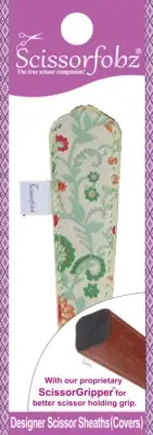 SCISSORFOBZ Designer Scissors Sheath Cover Single Small Colrful Floral On Yellow