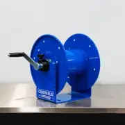 Cox Custom High Pressure Washer Hose Reel Blue | Hand Crank | Up To 100' Hose