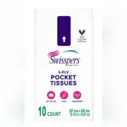 Brand New, Soft, Strong & Absorbent, 3-Ply, Pocket Tissues (10 Tissues) in White