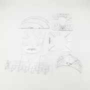 6pcs Free Motion Quilting Template Acrylic Sewing Ruler Templates