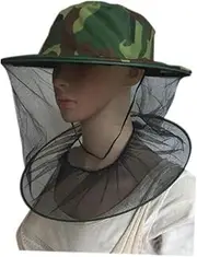 Toddmomy Face Protector Insect Repellen Fishing Hat Mesh Camo Pattern Face and Head Protection