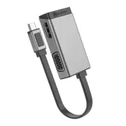 Alogic Magforce Duo Play 2-in-1 USB-C to HDMI and VGA Adapter, 4K 60Hz for HD AU