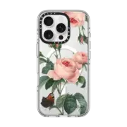 iPhone 16 Pro Clear Case MagSafe Compatible Butterfly Rose by Nature Magick
