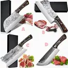 Handmade Forged Butcher Knife MeatCleaver Bone Cutting Knife Full Tang +Gift Box