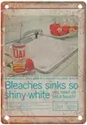 Old 1959 AJAX Chlorine Bleach Cleaner Cleanser Ad Retro Look Metal Sign ZF589