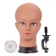 Bald Female Mannequin Head 22 Inches Big Head Circumference Makeup Training H...