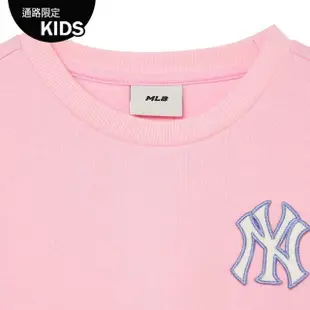 【MLB】童裝 大Logo大學T 紐約洋基隊(7AMTB0236-50PKS)