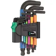 05133164001 Wera 950/9 Hex-Plus L key Metric BlackLaser Allen Wrench 9 Piece Set
