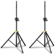 2x Hercules Foldable Floor Stand/Holder/Mount for Stage PA Speaker w/Adaptor BLK