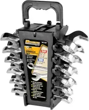W1157 Stubby Wrench Set with SAE and Metric Sizes, Chrome Vanadium Steel Constru