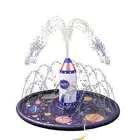 Inflatable Sprinkler Splash Pad Kids W/ Rocket Spray Water Pool Summer Outdoor