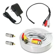 High Sensitive Microphone Security Camera RCA Audio Mic DC Power Cable CCTV 50Ft