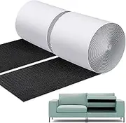 Dovesail Hook and Loop Tape with Adhesive 5.1'' x 10 Feet, Self Adhesive Hook and Loop Strips Keep Sofa Cushions from Sliding, Keep Carpet in Place, Heavy Duty Non Slip Cushion Pads Sheets-Black