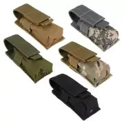 Tactical Flashlight Holder Pouch Molle Single Mag Holster Utility Torch Case N ≡