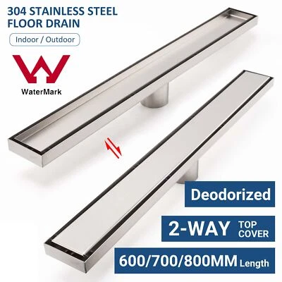Outdoor Deodorize 2-Way 600/700/800mm Tile insert Shower Grate Floor Drain Waste