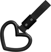 Kei Project JDM Tsurikawa Ring Japanese Subway Train Bus Handle Hand Strap Drift Charm Bosozoku (Heart: Black)