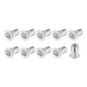 Rivet Nuts (M4) 50Pcs, Aluminum Alloy Knurled Body Threaded Inserts Nut