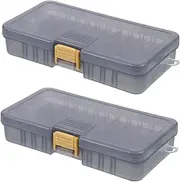 HONMEET 2Pcs Fishing Gear Boxes Durable Storage Containers for Hooks Baits and Tackle Lightweight and Portable Fishing Tool Organizer for Outdoor Use