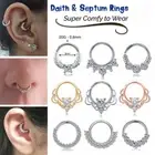 Daith Septum Earring Nose Ring 8mm Piercing Tragus Hoop Cartilage 20G Silver