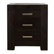 [Sleeping Giant] Bargara Bedside Table Midnight Oak - 3 Drawer
