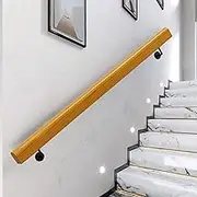1ft~15ft Stair Railing Solid Wood Hand Rail Indoor Wall Mount Staircase Banister Handrail for Home Garden Corridor Lofts Kindergarten Grab Decking Railings(6.6ft/200cm)