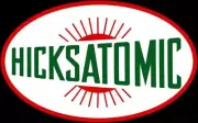 Hicks Oil Co. HICKSATOMIC Gasoline NEW Sign: 40" Wide Oval Diecut USA Steel