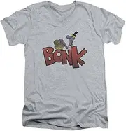 [Dexter's Laboratory] Mens Bonk V-Neck T-Shirt, XX-Large, Athletic Heather