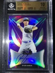 2019 LEAF VALIANT BGS 10 PRISTINE PURPLE /15 REFRACTOR RYAN GARCIA AUTO RC