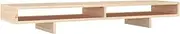 vidaXL Stylish Solid Pinewood Monitor Stand - Rustic Brown Monitor Riser with Extra Storage - 100x27x14 cm