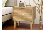 ALFORDSON Bedside Table Nightstand Side Storage Cabinet Slatted Drawer Oak