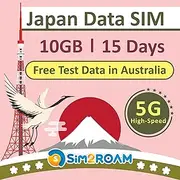 Japan Data ONLY SIM Card 15 Days | 10GB of 5G/4G LTE Internet Data | Free Test Data 100MB/1Day in Australia | Travel SIM Card | Prepaid SIM Card | NO Phone Number