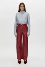 Blanchard Cotton Logo Shirt in Denim Blue - CAMILLA AND MARC® C&M