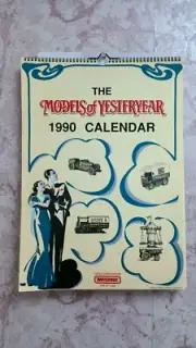MATCHBOX MODELS OF YESTERYEAR 1990 CALENDAR COLLECTORS EDITION