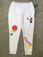 Champion Reverse Weave Sweatpants Men's XL White Heavyweight Joggers X Twister