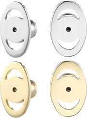 [Teaaha] 4 pcs Earring Lifter Backs for Droopy Ears, Large Earring Support Backings Replacements Secure Locking Earring Support Backings for Heavy Earrings, Hypoallergenic Earring Backs for Studs
