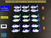 6PCS Japanese Style Handmade Porcelain Fish Chopstick Holder Set (3 patterns)