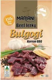 Mariani Beef Jerky Bulgogi Korean BBQ, 350g Value Bag